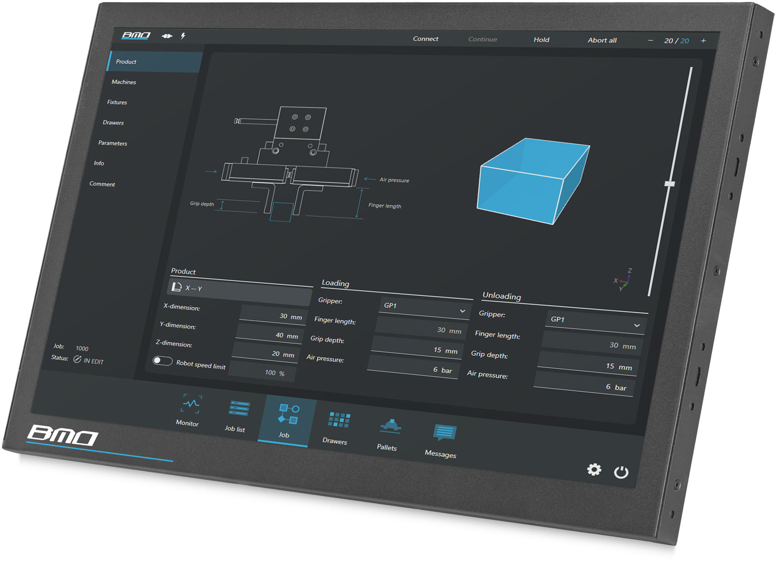 Robot software van BMO